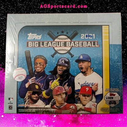 2021 Topps Big League Baseball Hobby Box - 18 Packs, 180 Cards, Featuring Stars Like Trout & Franco