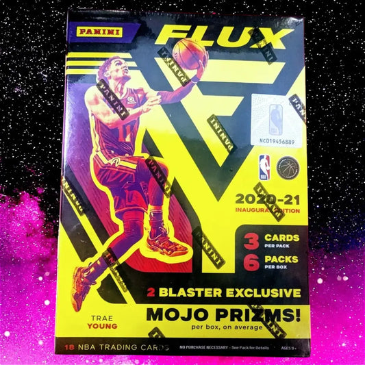 2020-21 Panini Flux Basketball Trading Card Blaster Box With Exclusive Mojo Prizms