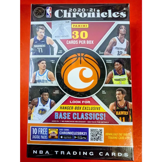 2020-21 Panini Chronicles NBA Hanger Box | 30 Cards & Exclusive Green & Red Auto Parallels