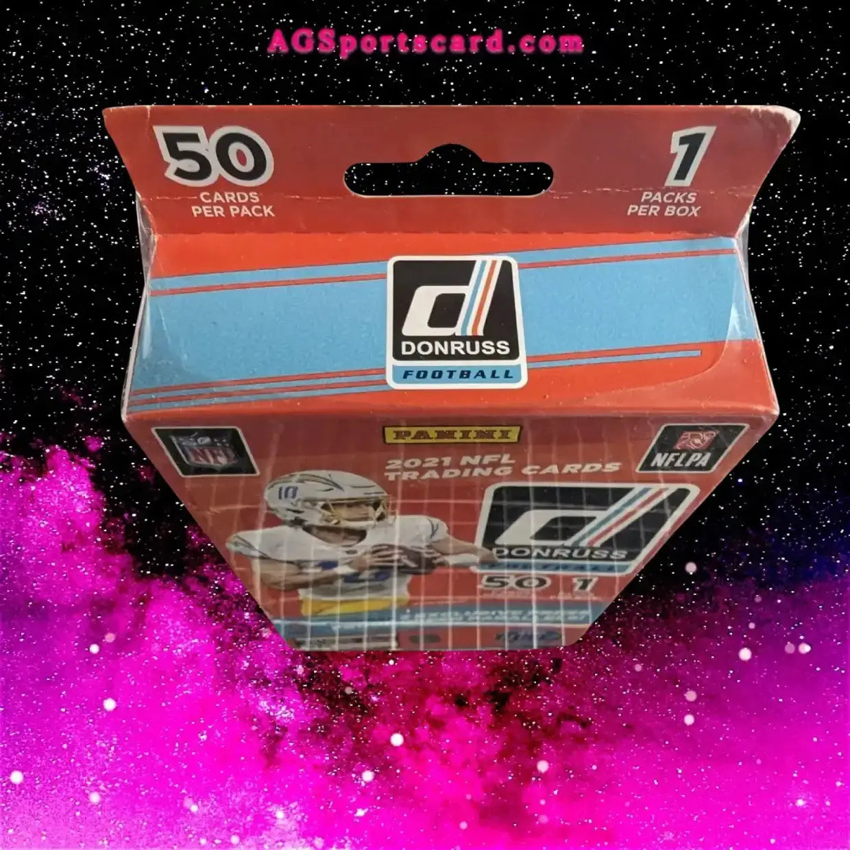 2021 Donruss NFL Football Hanger Box - 50 Cards Plus 3 Press Proof Green Parallels