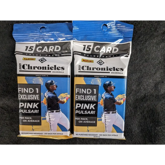 2021 Panini Chronicles MLB Baseball 15 Card Pack with Exclusive Pink Pulsar & Star Players