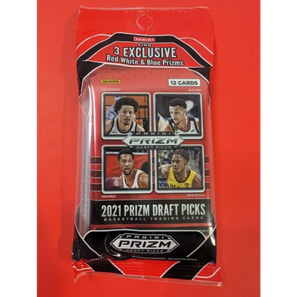 2021 Panini Prizm Basketball Draft Picks Cello Multi-Pack with Red, White & Blue Prizms