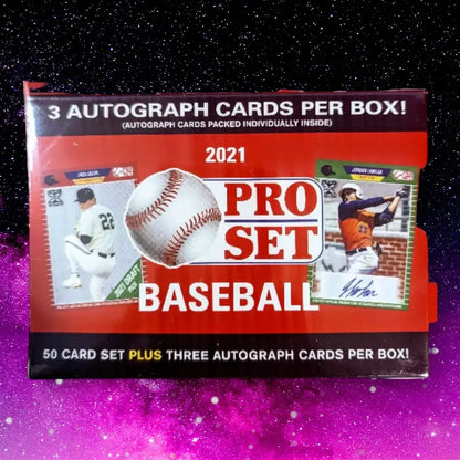 2021 Pro Set Baseball Cards | 3 MLB Autographs per box. (Blaster Box)