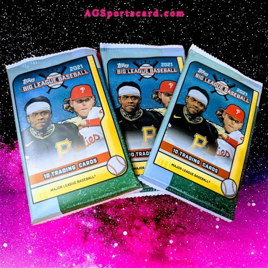 2021 Topps Big League Baseball Hobby Pack Set - 3 Packs with Autographs & Limited Edition Cards