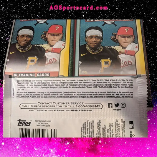 2021 Topps Big League Baseball Hobby Pack Set - 3 Packs with Autographs & Limited Edition Cards