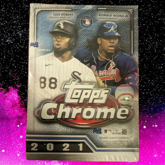 2021 Topps Chrome Baseball 8 Pack Blaster Box With 4 Refractor Parallels + 32 Cards Inside