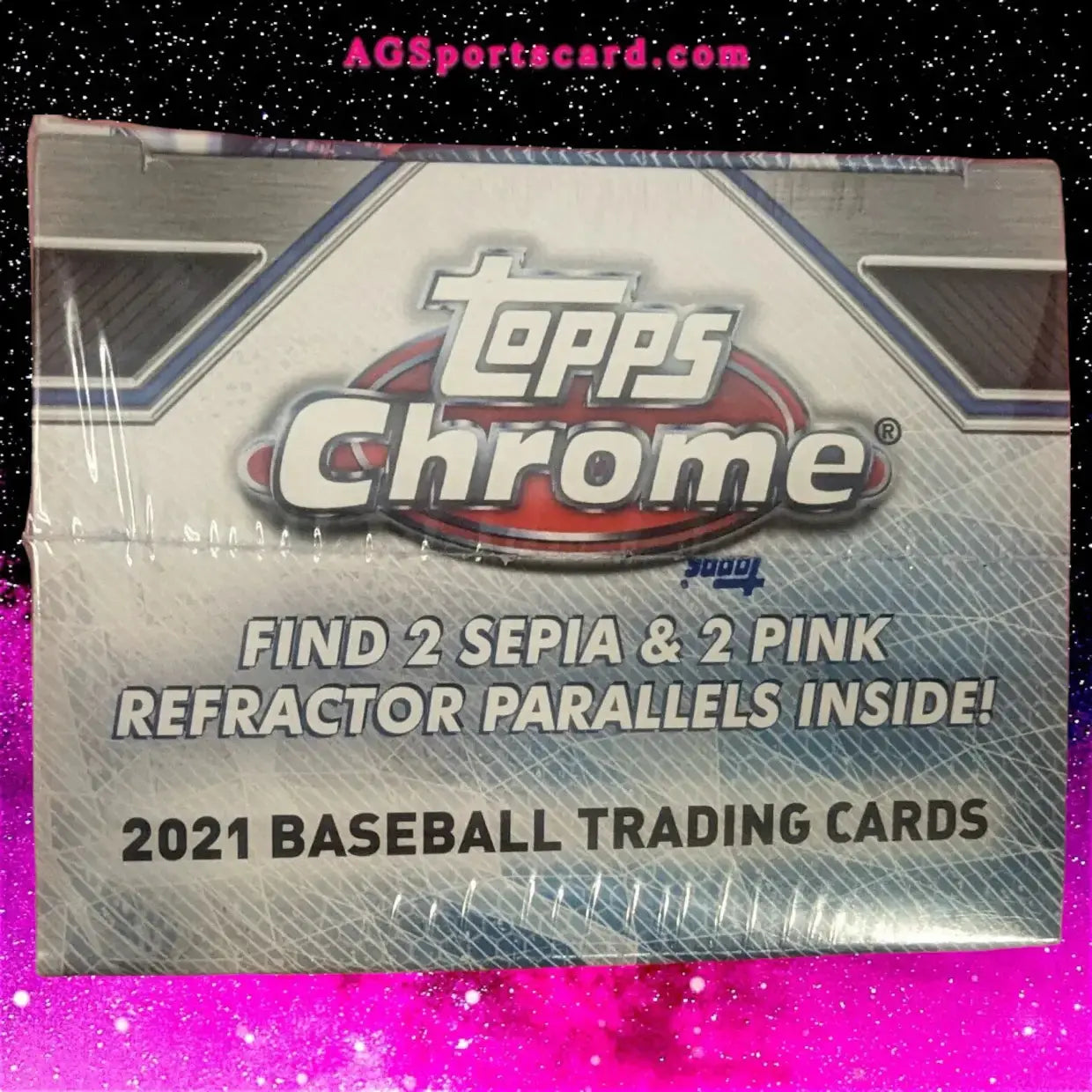 2021 Topps Chrome Baseball 8 Pack Blaster Box With 4 Refractor Parallels + 32 Cards Inside