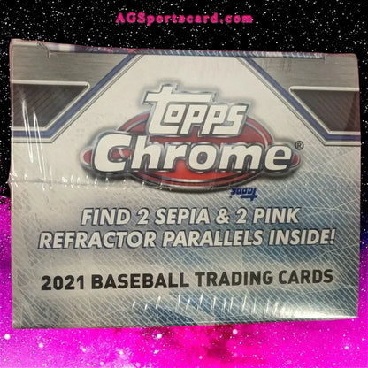 2021 Topps Chrome Baseball 8 Pack Blaster Box With 4 Refractor Parallels + 32 Cards Inside