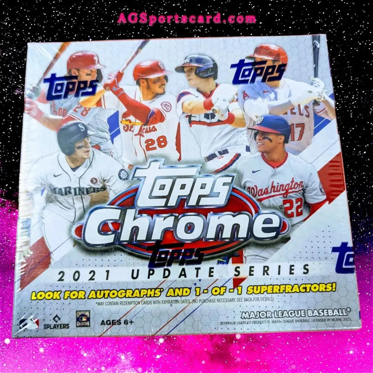 a box of topps chrome baseball cards