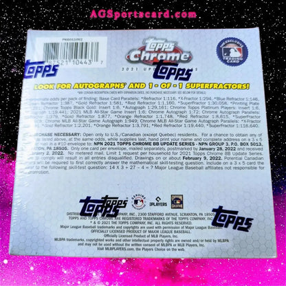 the back of a dvd case for topps chrome