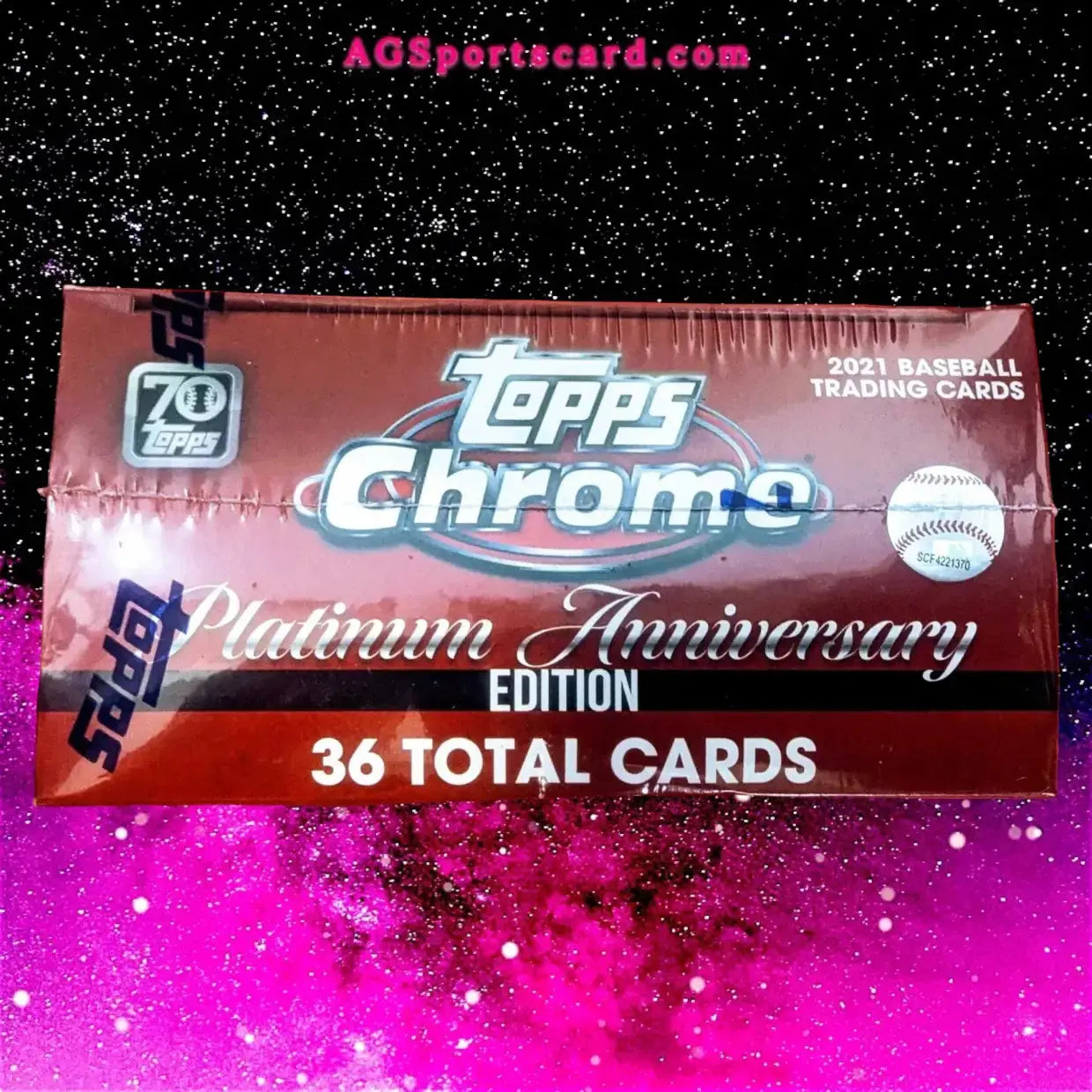 2021 Topps Chrome Platinum Anniversary Baseball Mega Box with 4 Refractors & Top Players