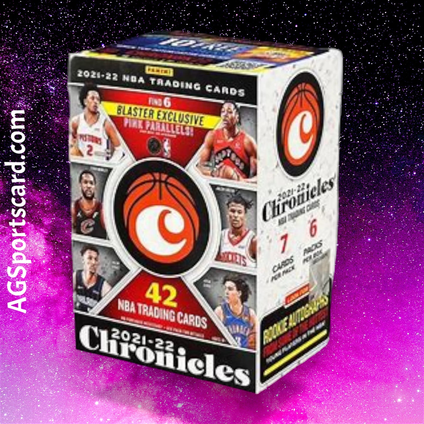 2021-22 Panini Chronicles Basketball Blaster Box | Exclusive Pink Parallels & Rookies | 7 Cards Per Pack