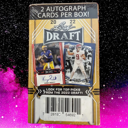 2022 Leaf Draft Football Cards | NFL - Blaster Box | 2 Autographs Per Box | Brock Purdy RC