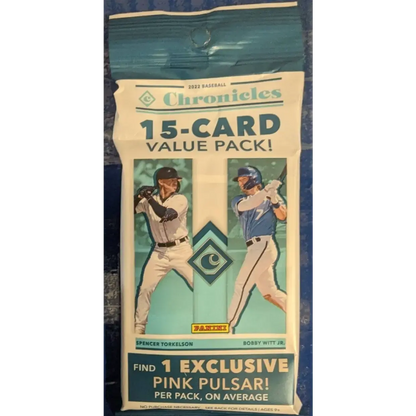 2022 Panini Chronicles Baseball 15 Card Value Pack with Exclusive Pink Pulsar Card – Collectible Gems Inside