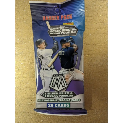 2022 Panini Mosaic MLB Hanger Pack with 20 Cards and 4 Mosaic Reactive or Orange Parallels