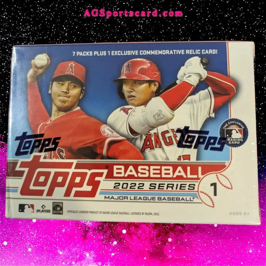 2022 Topps MLB Series 1 Blaster Box - Includes 1 Exclusive Relic Card & 99 Premium Cards