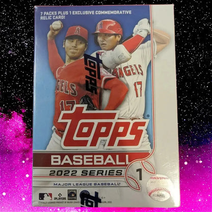 2022 Topps MLB Series 1 Blaster Box - Includes 1 Exclusive Relic Card & 99 Premium Cards