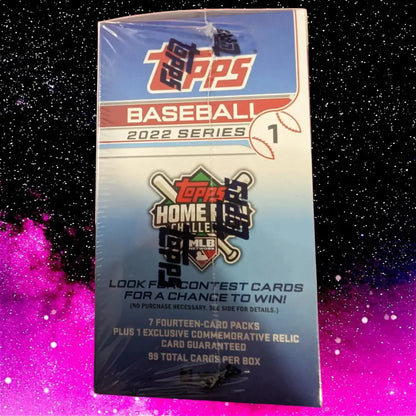 2022 Topps MLB Series 1 Blaster Box - Includes 1 Exclusive Relic Card & 99 Premium Cards