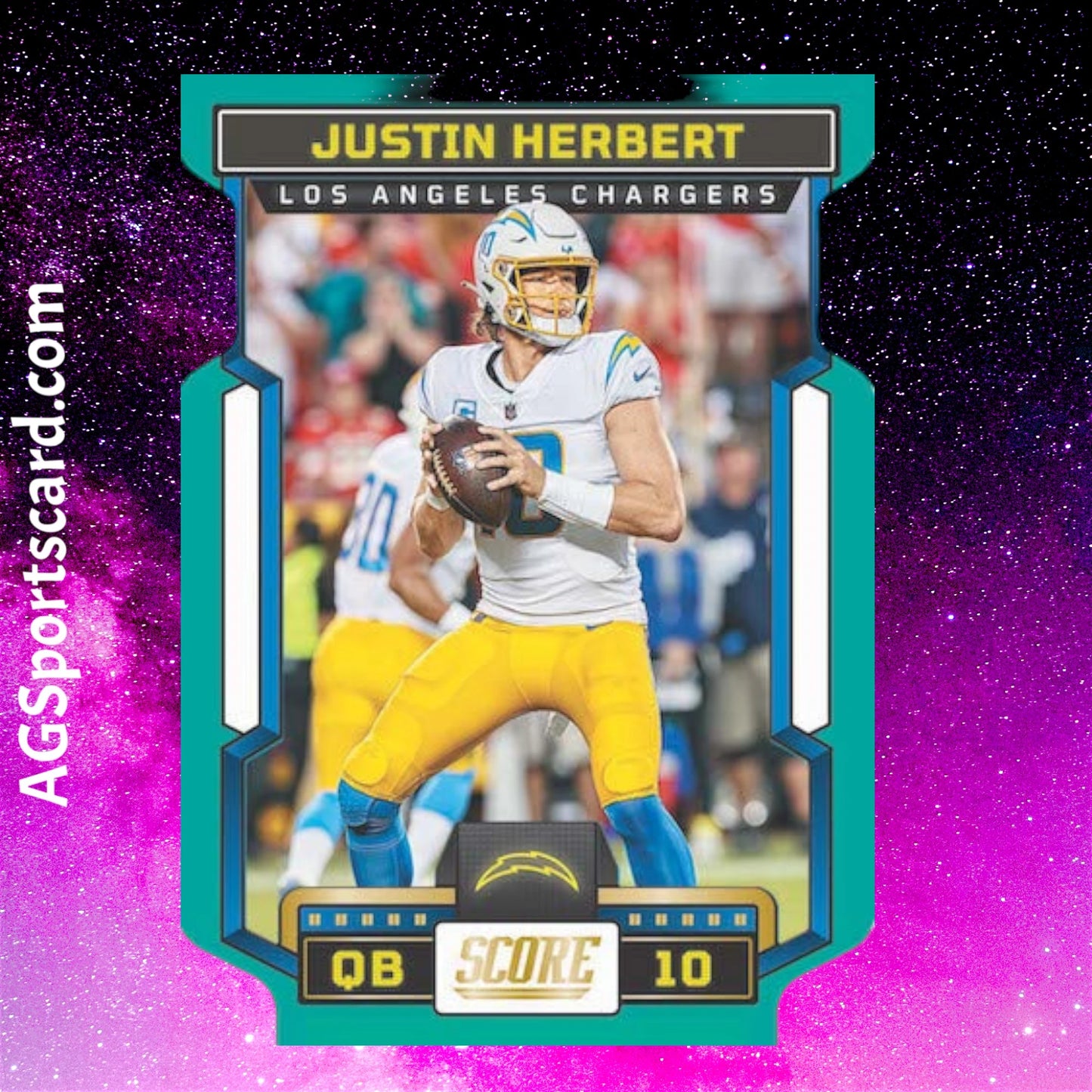 2023 Panini Score Football    Justing Herbert Sports Card