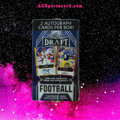 2022 Leaf Draft Football Blaster Box - Key NFL Draft Draftees & Rare Autograph Parallels