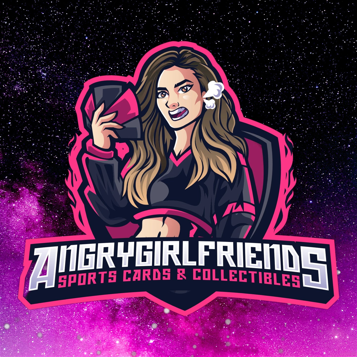 Angry Girlfriends Sportscards and Collectibles Logo