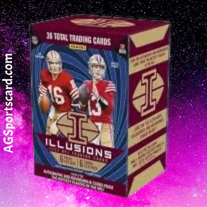 a cardboard box with a football card inside of it