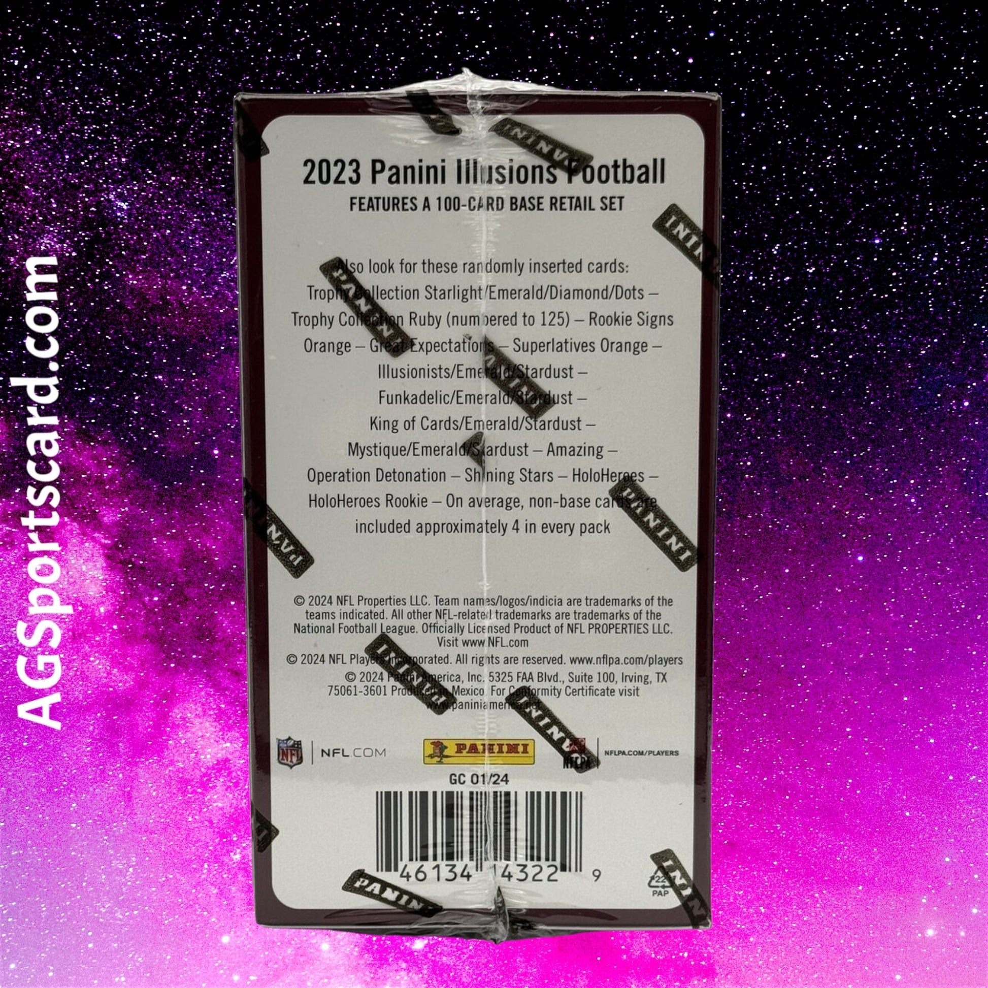 the back of a dvd case with a space background