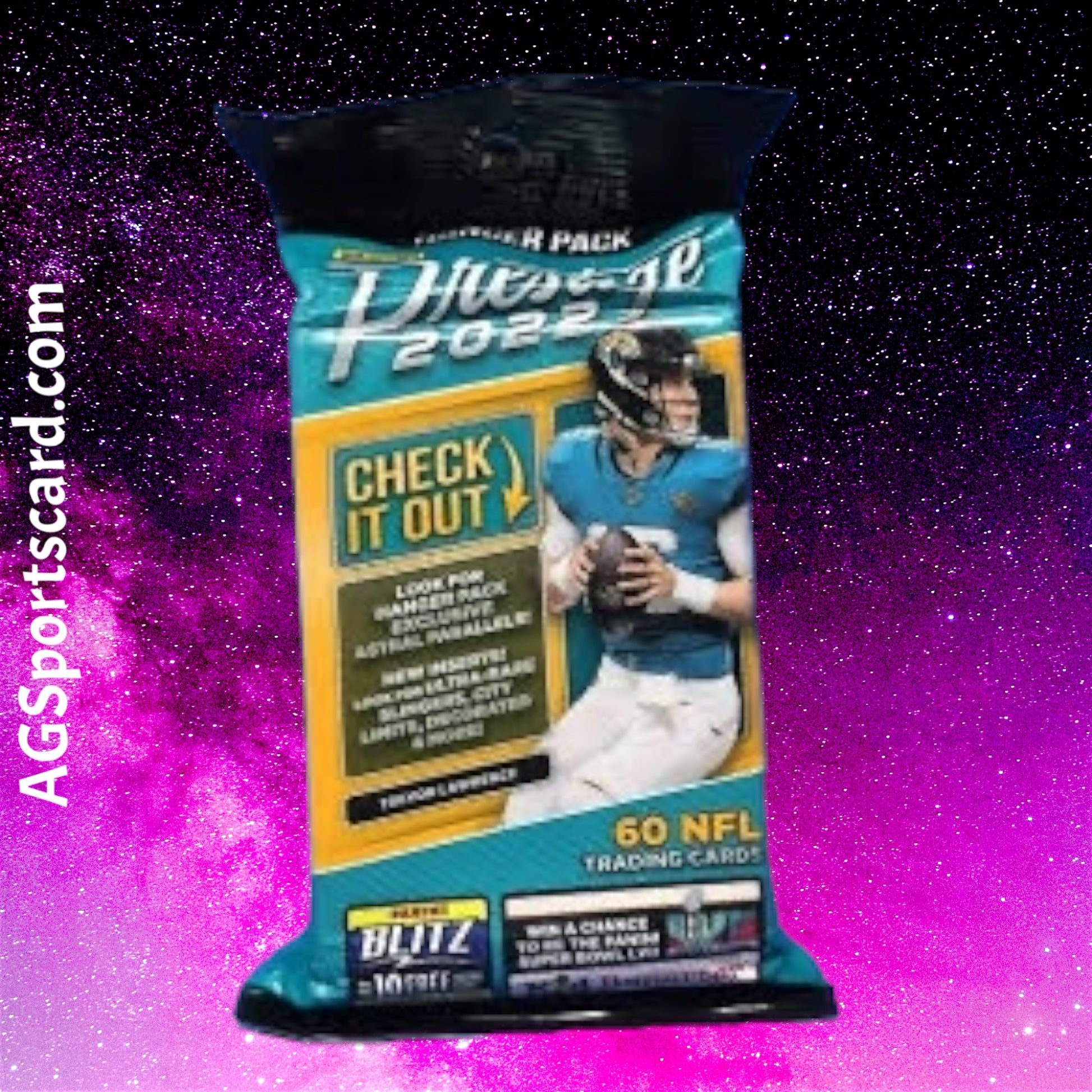 a package of football cards with a picture of a football player