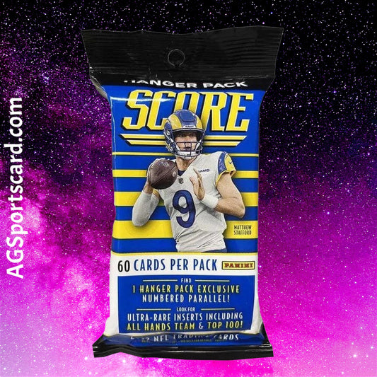 a packaged package of a football player on a galaxy background