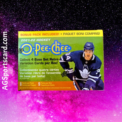 a hockey card with a picture of a hockey player on it