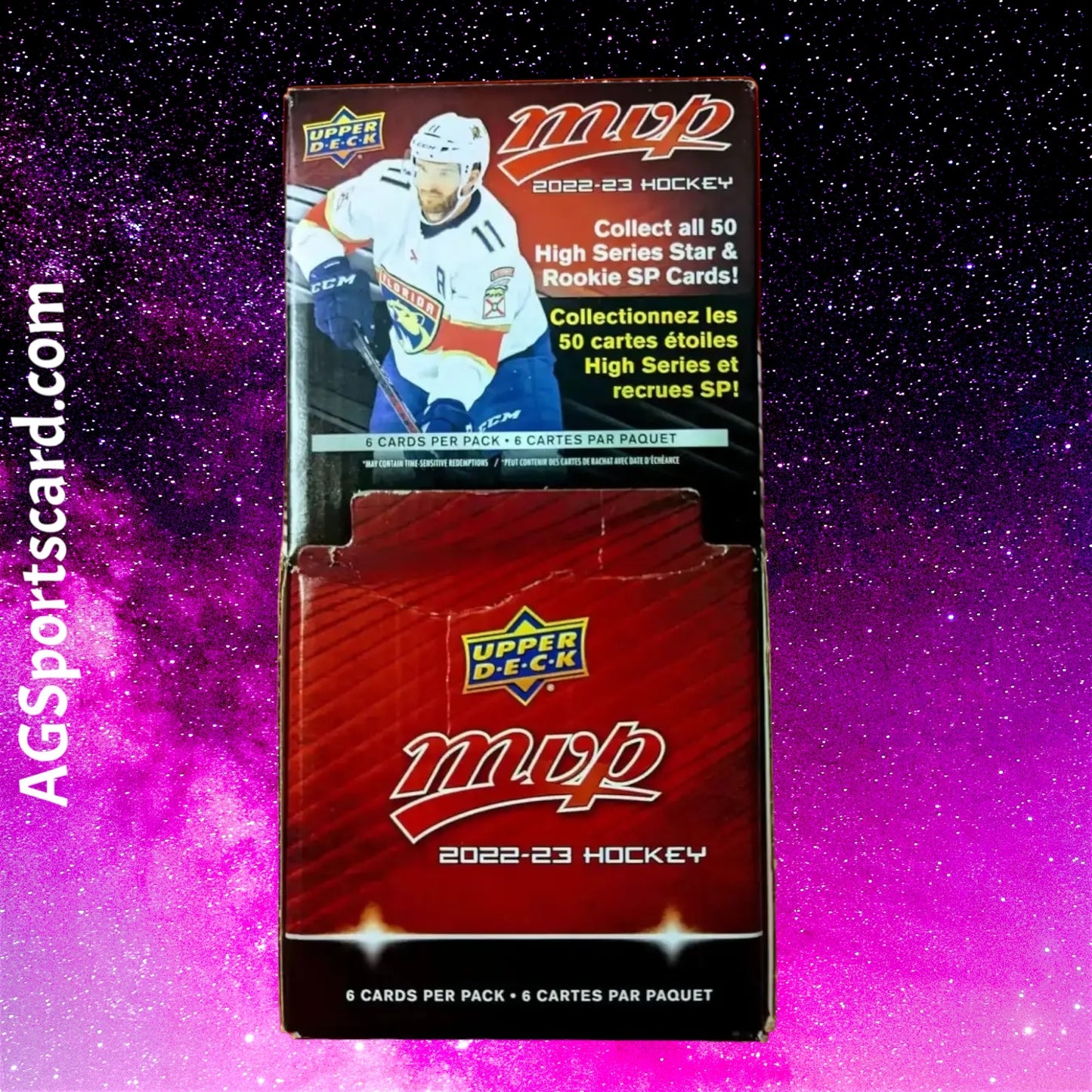 2022-23 Upper Deck MVP Hockey 6 Pack Collection with Top Players, Limited Editions & Rookie Cards