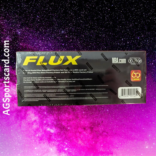 a package of flux on a purple background