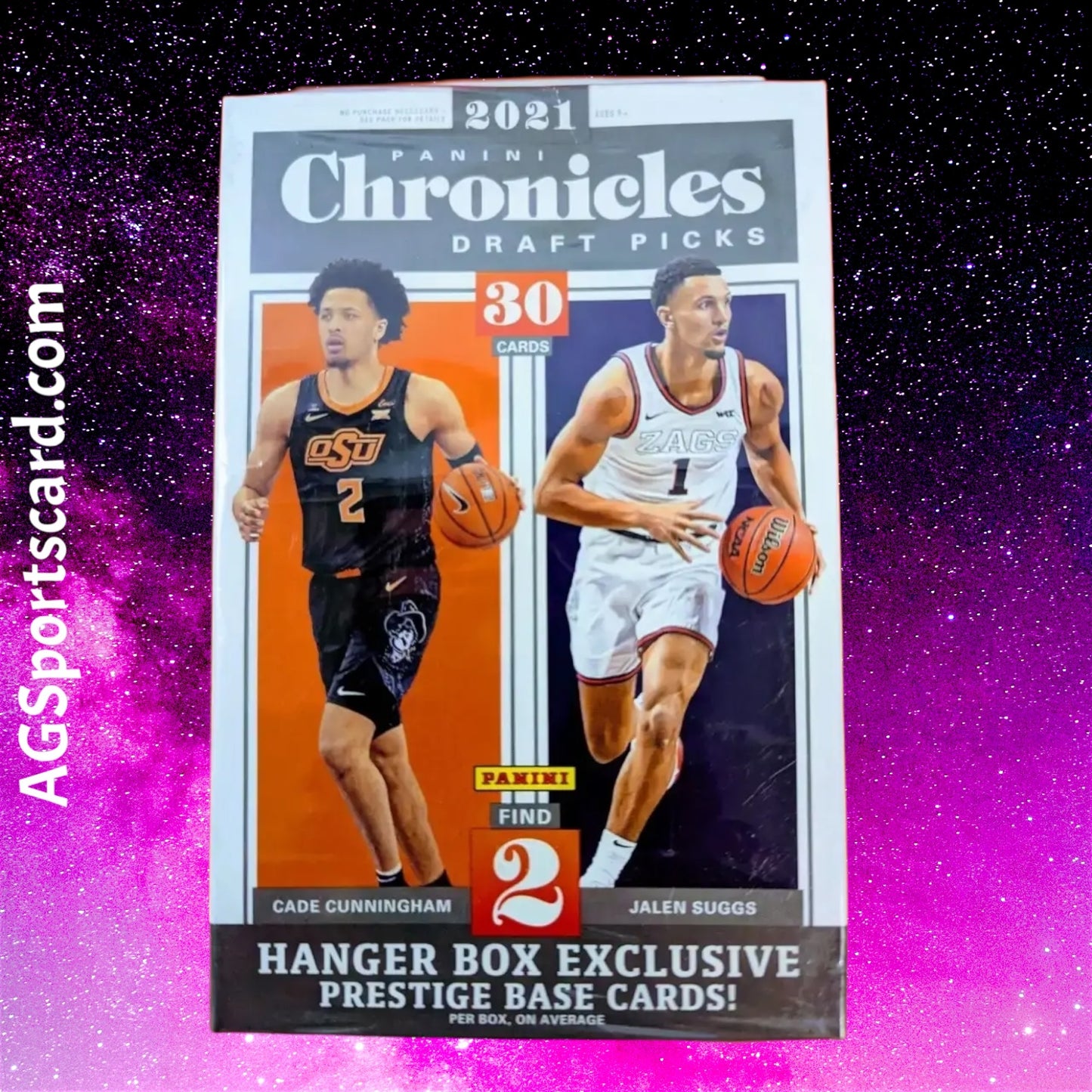 a basketball card with two players on it