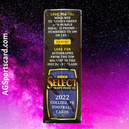 a purple and black banner with the words select on it