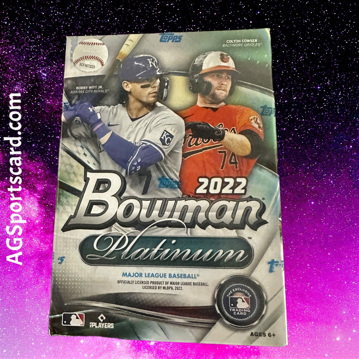 a baseball card with two baseball players on it