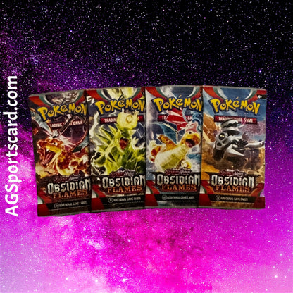 a group of pokemon cards sitting on top of a purple background