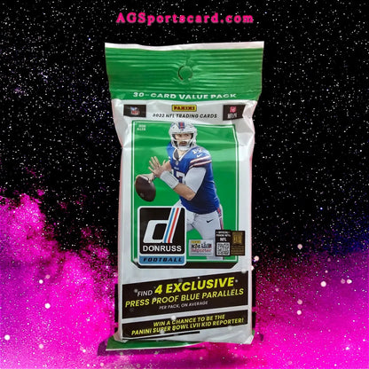 PANINI - 2022 DONRUSS FOOTBALL CARDS | NFL - 30 CARD VALUE PACK | DOWNTOWN CARDS