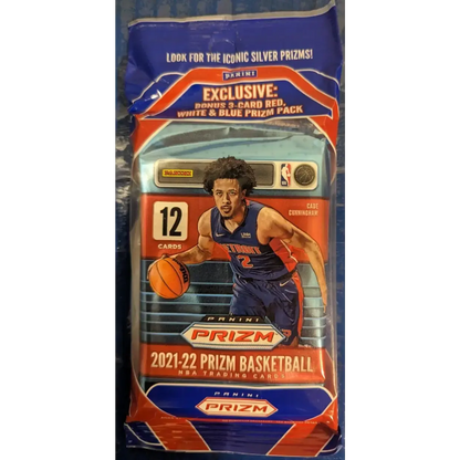 Panini 2021-22 Prizm Basketball Multi Cello Pack with 15 Cards Plus Bonus 3 Card Pack