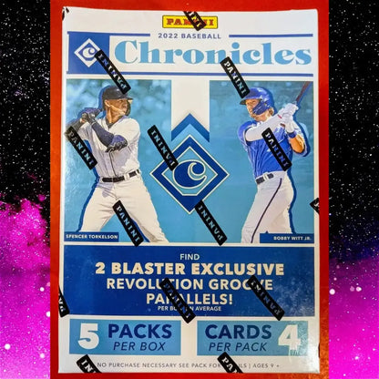 Panini 2022 Chronicles Baseball 5 Pack Trading Card Box with 20 Premium MLB Cards