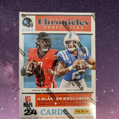 Panini 2022 Chronicles Football Cards Blaster Box - Exclusive Rookies, Autographs, Memorabilia