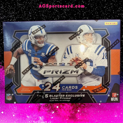 2023 Prizm Football Cards Blaster Box | NFL Lazer Prizms, 3 Base, 2 Rookie, 1 Silver Prizm