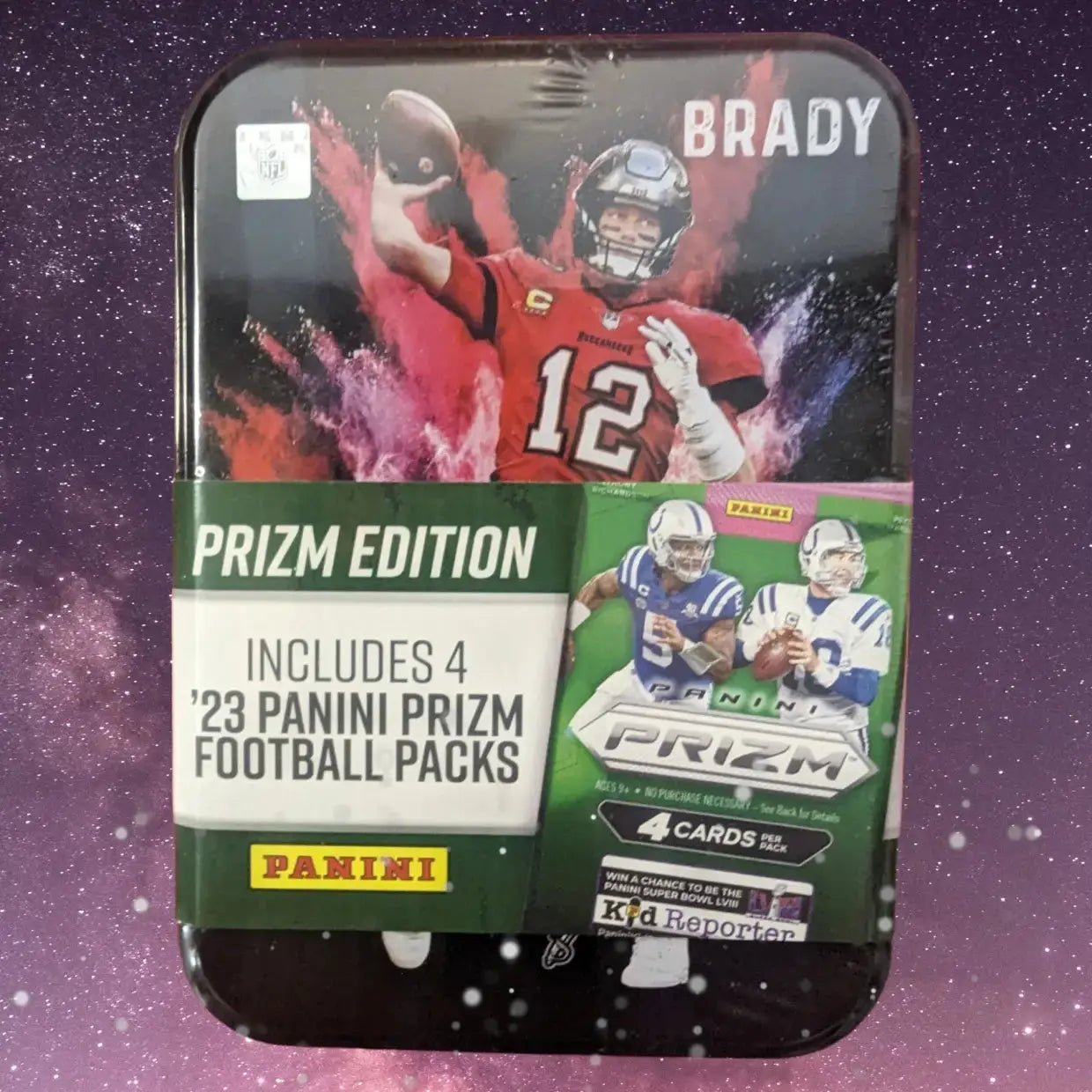 2023 Prizm Football Cards NFL Collection - Exclusive Collectible Tin with Stunning Designs