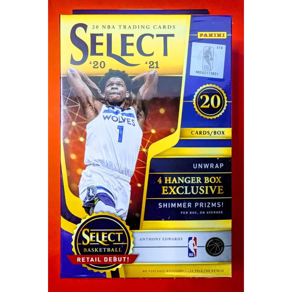 Panini Select 2020-21 NBA Hanger Box With 20 Cards Featuring Shimmer Prizms And Exclusive Inserts