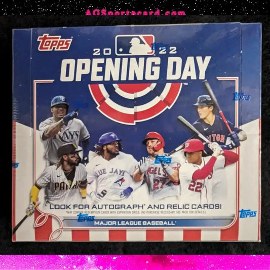 Topps Opening Day 2022 Baseball Hobby Box - Includes 36 Cards, Autograph & Relic Opportunities!