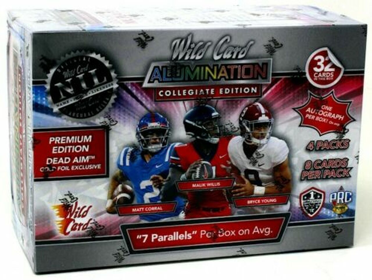 2022 Wild Card Alumination Collegiate Edition NFL Blaster Box - 4 Packs, 1 Autograph, 7 Parallels